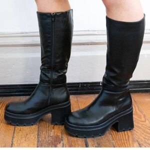 Lug Heel Midi Boot